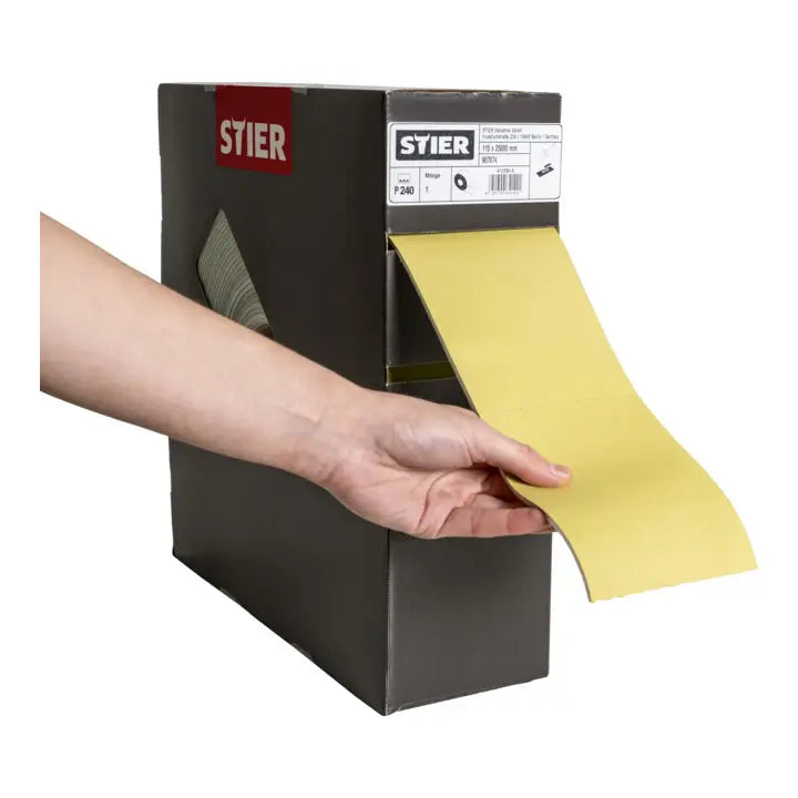 B-Ware Stier Schleifpapier Sandpapier Schaumunterlage P240 Rolle 115 X 92mm 25m - 4251709641377