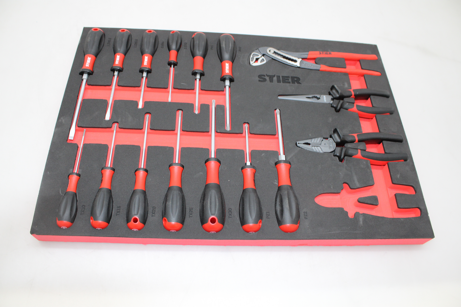 Stier Schraubendreher Zangensatz 17 Teilig  Einlage Siehe Text/Foto B-Ware - 4260438998331