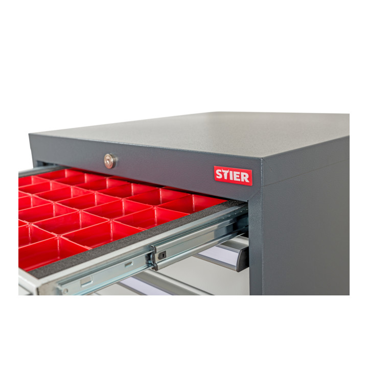 B-Ware Stier Schubladeneinteilung Kästen Kleinteile Rot 100mm 600x450mm 32x75x75mm - 4251709609964