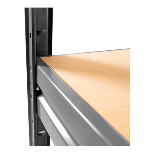 Stier Schwerlastregal Fachbodenregal Lagerregal 500kg 1770x1800x450 Graphitgrau B-Ware