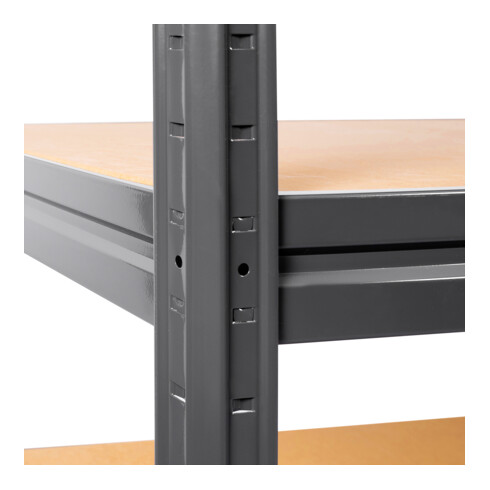 Stier Schwerlastregal Fachbodenregal Lagerregal 500kg 1770x1800x450 Graphitgrau B-Ware