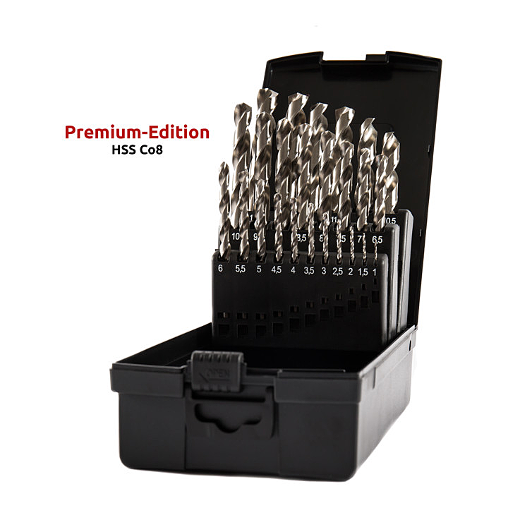 Stier Spiralbohrer Set Premium Din 338 Hss Co8 1 13mm 25 Teilig In Kassette B-Ware - 4260438995583