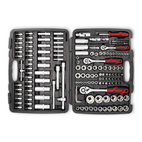 B-Ware Meister Steckschlüssel Satz 1/4'' 3/8'' 1/2'' 179 Teilig Werkzeug Zubehör Set