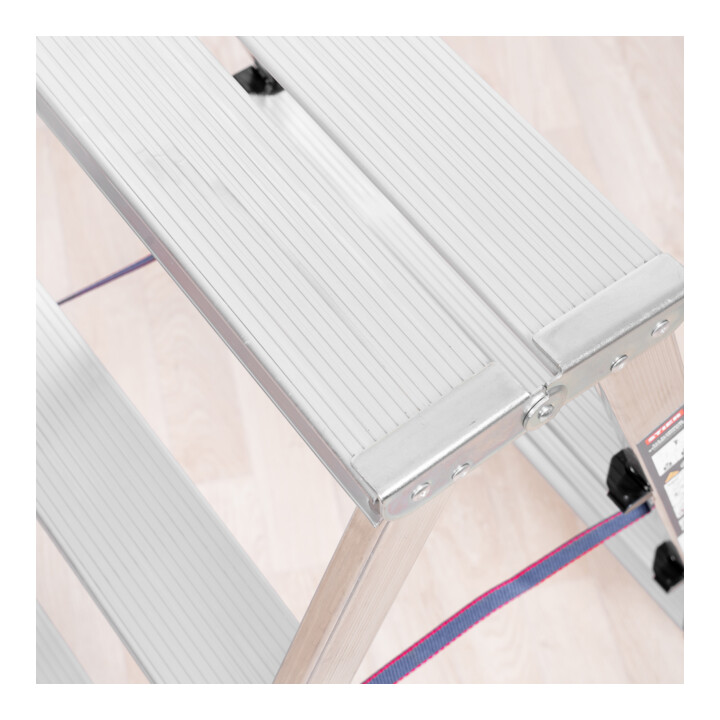 Stier Stehleiter Trittleiter Leiter 2x6 Stufen Beidseitig Begehbar Fi 6 B-Ware - 4251709644101