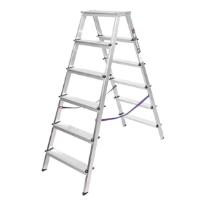 B-Ware Stier Stehleiter Trittleiter Leiter 2x6 Stufen Beidseitig Begehbar Fi 6