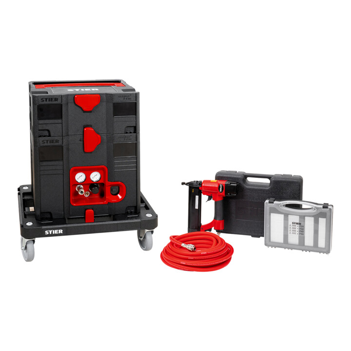 B-Ware Stier Systainer Kompressor Set Druckluftnagler Kompressor Siehe Text/Foto - 4251709626480