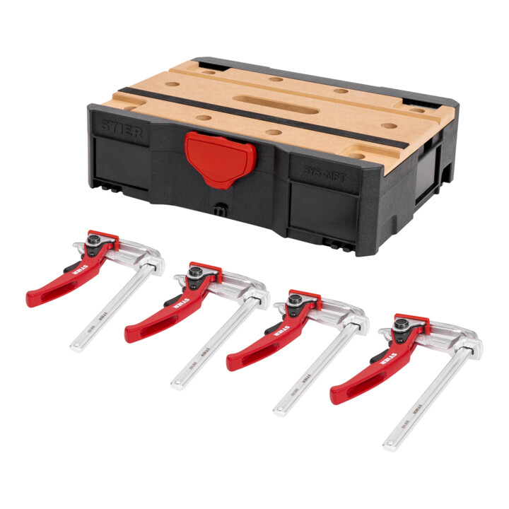 Stier Systainer Set Koffer Werkbank Black Edition Hebelzwinge Spannset 5teilig B-Ware - 4251709626497