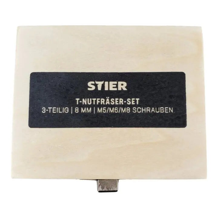 B-Ware Stier Nutfräser Set Fräser T Nut Fräserset Schrauben Nutsteine Oberfräsen 8 Mm - 4251709622314