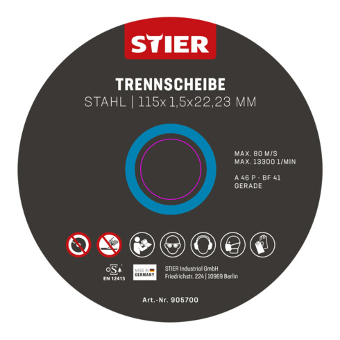 Stier Trennscheiben Scheiben Stahl 25 Stk Metallbearbeitung Werkzeug B-Ware