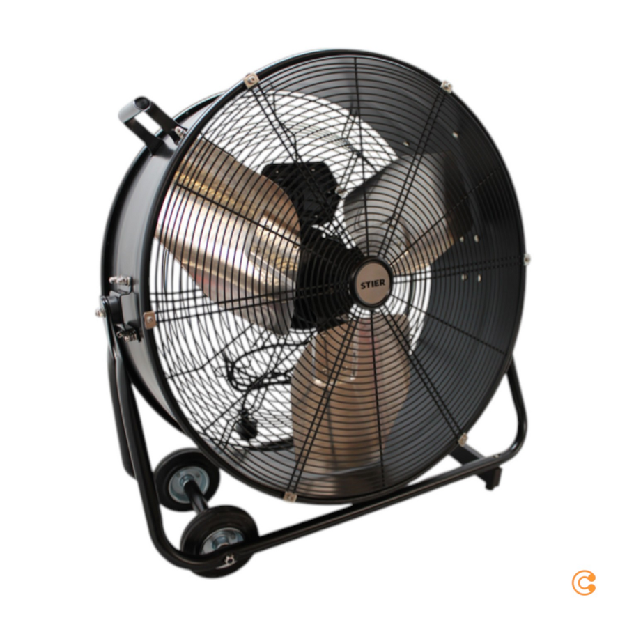 Stier Trommelventilator Ventilator Lüfter 330 W Fahrbar Aluminium Siehe Text/Foto C-Ware - 4251709618126