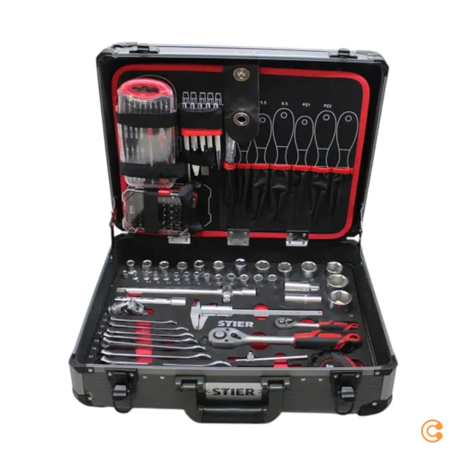 C-Ware Stier Werkzeugsortiment Set Werkzeugkoffer Aluminiumkoffer Siehe Text/Foto894 - 4251709612780