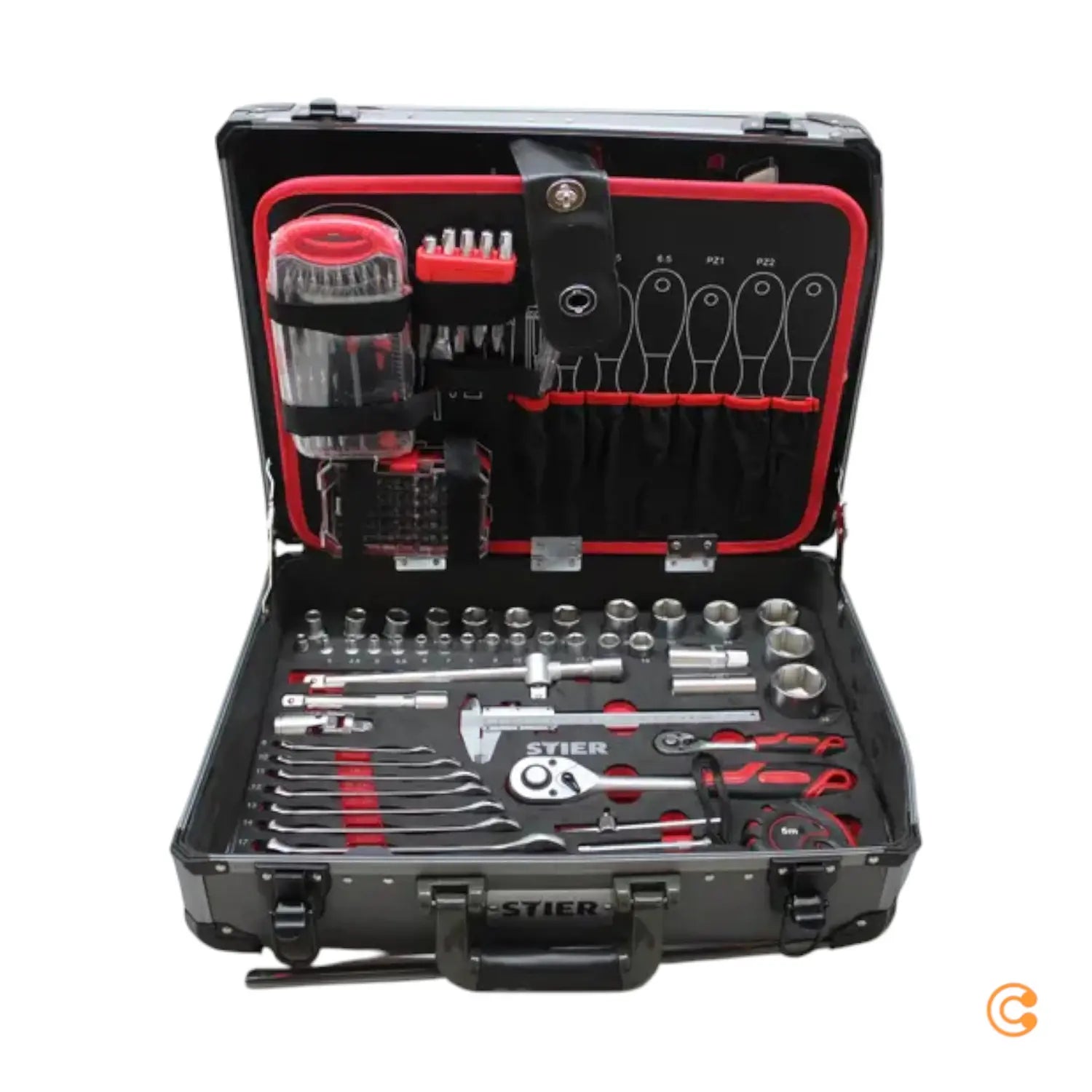C-Ware Stier Werkzeugsortiment Set Werkzeugkoffer Aluminiumkoffer Siehe Text/Foto529 - 4251709612780