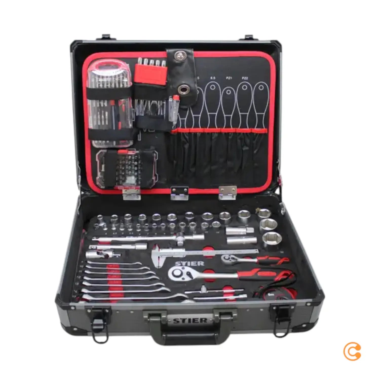 B-Ware Stier Werkzeugsortiment Set Werkzeugkoffer Aluminiumkoffer Siehe Text/Foto518 - 4251709612780