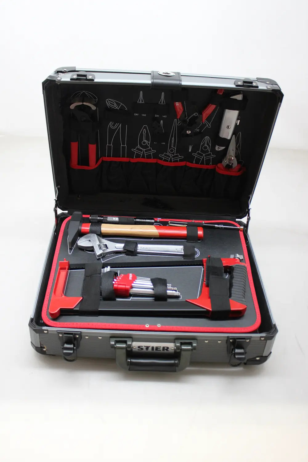 C-Ware Stier Werkzeugsortiment Set Werkzeugkoffer Aluminiumkoffer Siehe Text/Foto894 - 4251709612780