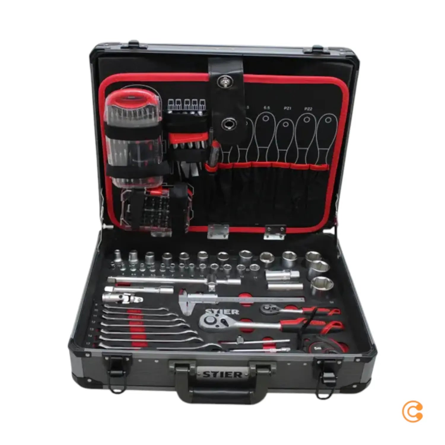 B-Ware Stier Werkzeugsortiment Set Werkzeugkoffer Aluminiumkoffer Siehe Text/Foto190 - 4251709612780