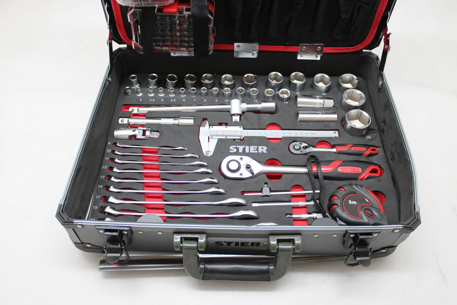 C-Ware Stier Werkzeugsortiment Set Werkzeugkoffer Aluminiumkoffer Siehe Text/Foto529 - 4251709612780