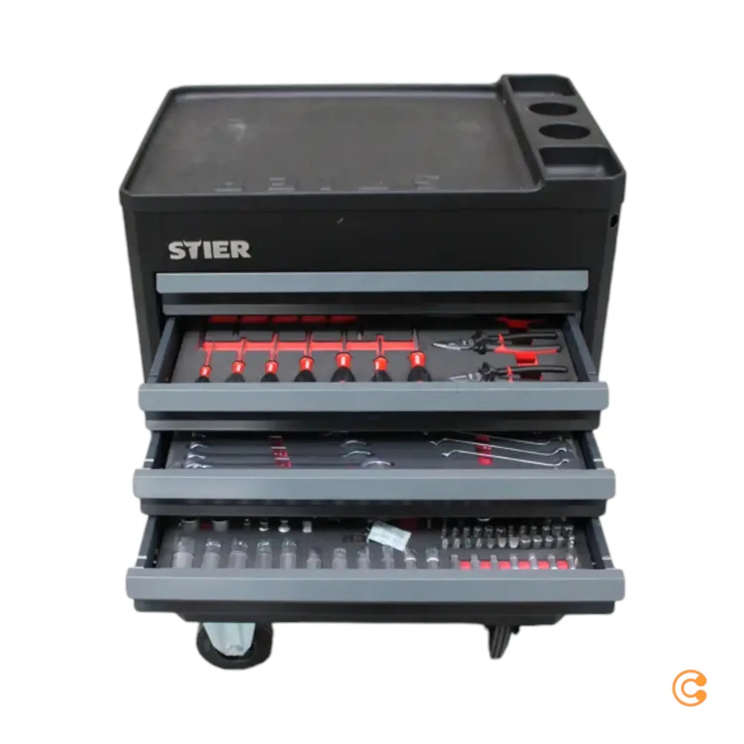 B-Ware Stier Werkstattwagen Premium Bestückt 223 Teilig Werkzeugkasten Siehe Text/Foto - 4251709631309