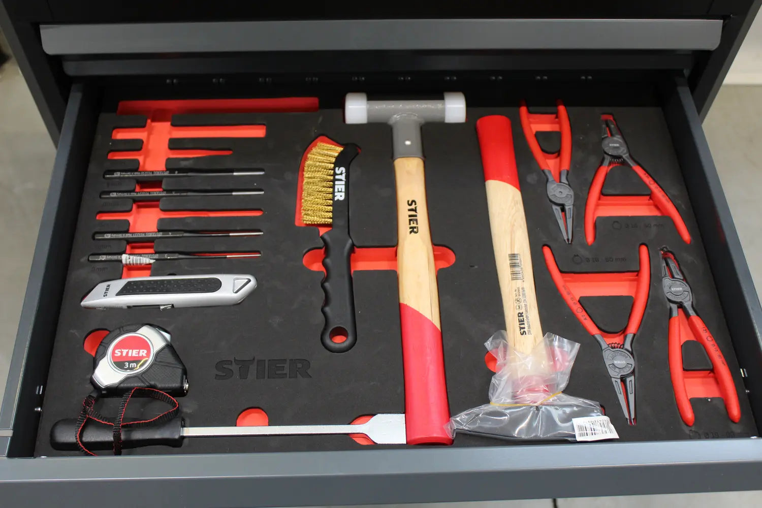 B-Ware Stier Werkstattwagen Werkzeugsatz 241 Teilig Edelstahl Schwarz Siehe Text/Fotos - 4251709634874