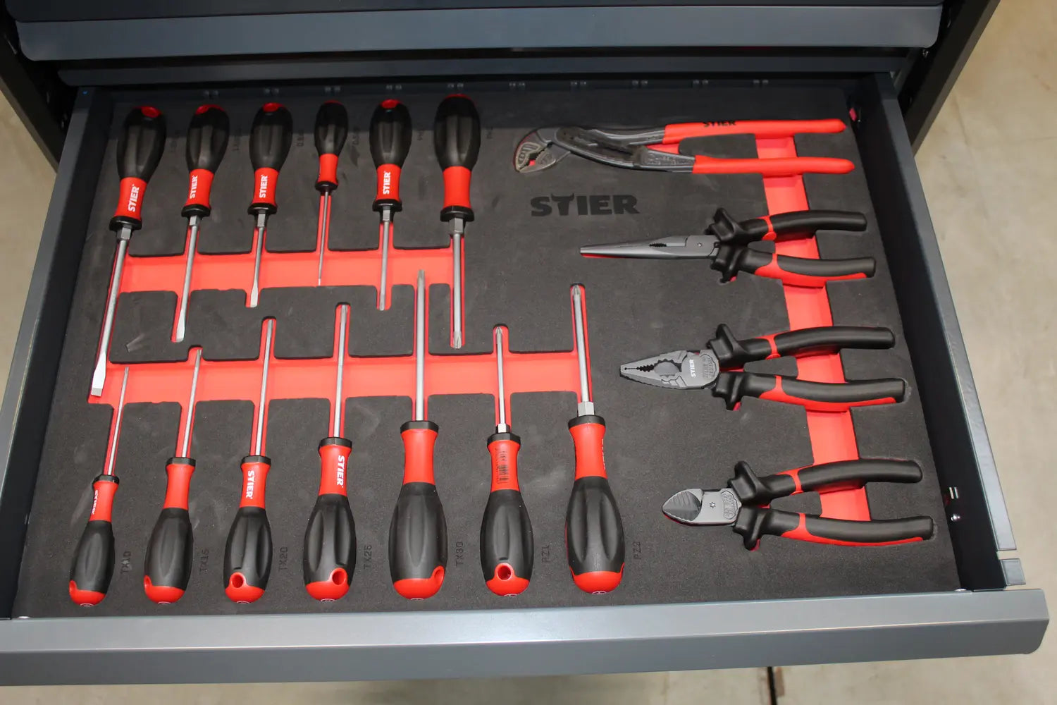 B-Ware Stier Werkstattwagen Werkzeugsatz 241 Teilig Edelstahl Schwarz Siehe Text/Fotos - 4251709634874