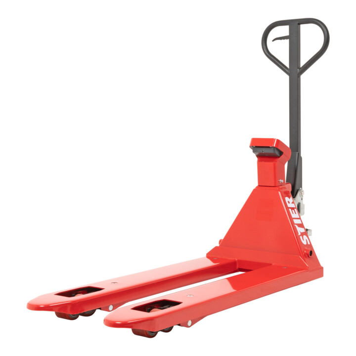 B-Ware Stier Wiegehubwagen Palettenheber Hubwagen Ral3002 Drucker 2000kg 1kg Schritte - 4251709612803