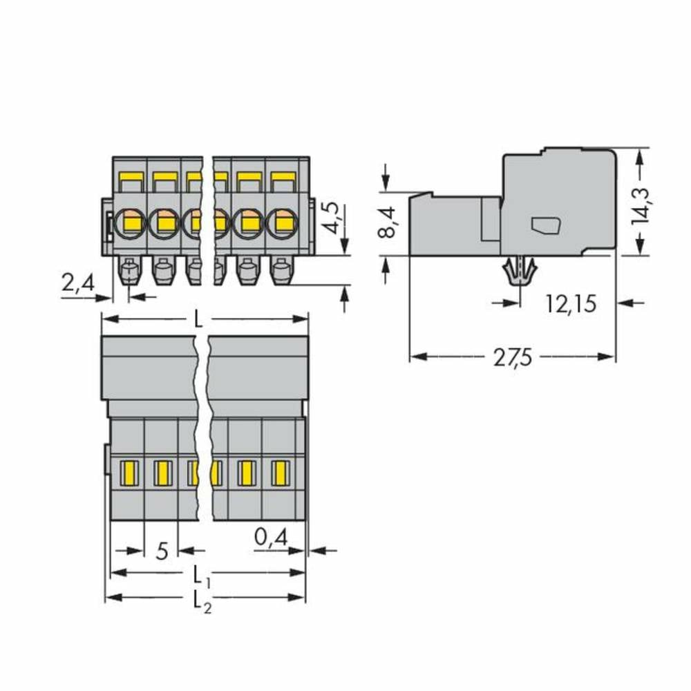 B-Ware Wago Stiftleiste Gerade 231 616 300 Polzahl Gesamt 16 Rastermaß: 5 Mm 25 Stüc95 - 4044918258791