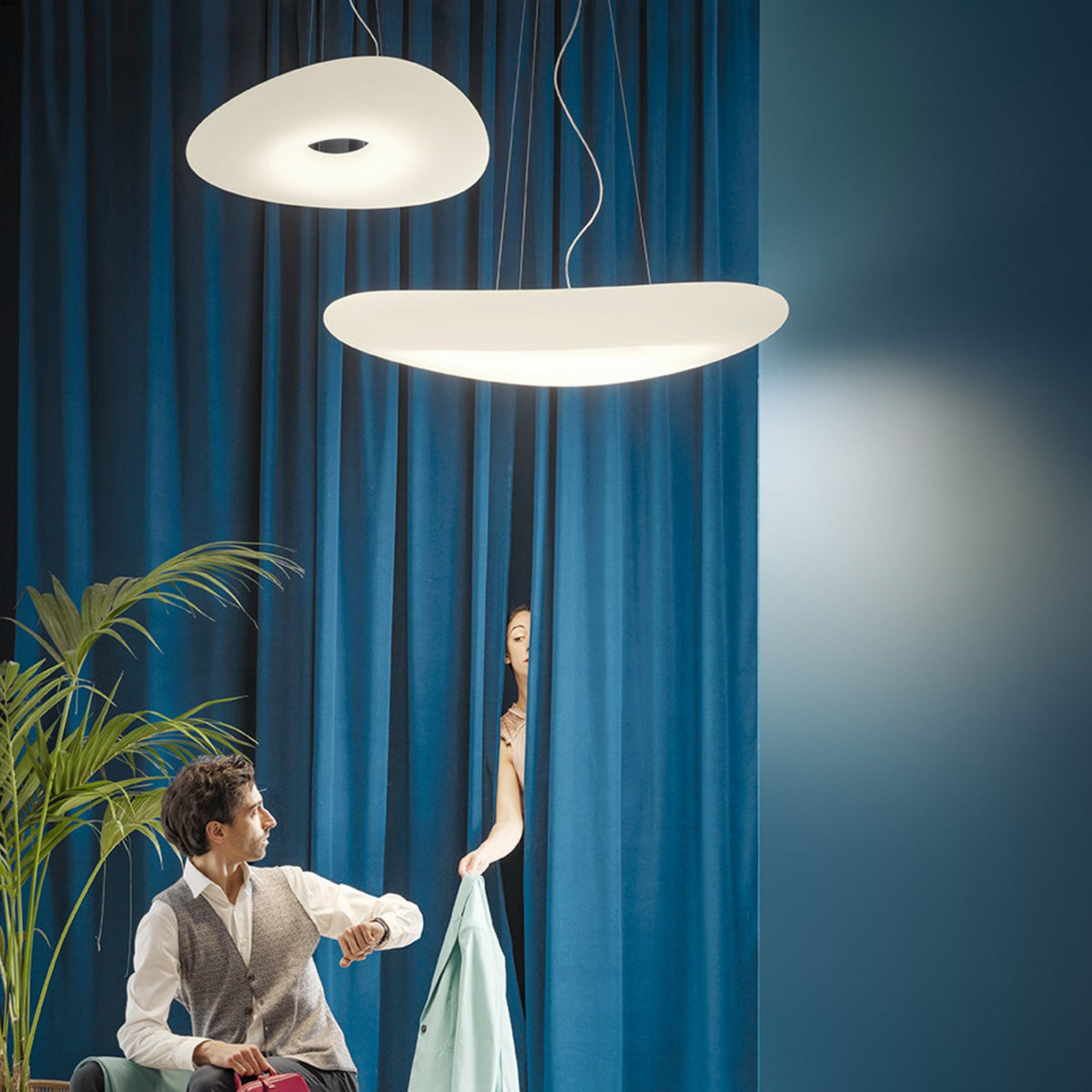 Stilnovo LED Hängeleuchte Pendelleuchte Mr Magoo Phase LED Lampe Ø 76cm76 - 8056534947870