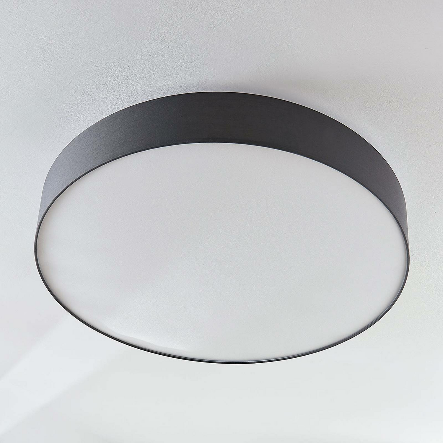 B-Ware Lindby Stoff Deckenlampe Gordana Deckenlampe Lampe Leuchte Licht E27 Grau ø 98cm - 4251096558951