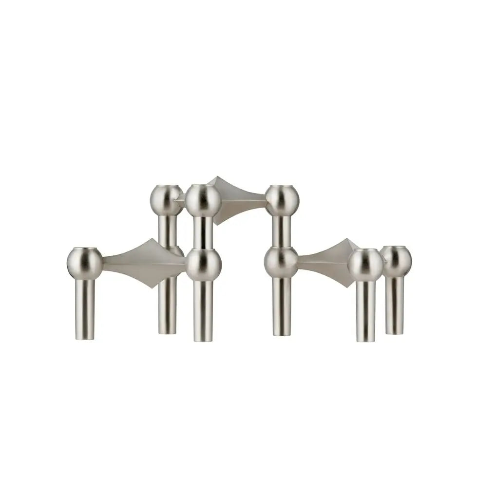 B-Ware Stoff Nagel Kerzenhalter Kerzenständer Set Chrom Skulptur Sammlerstück - 5744006490209
