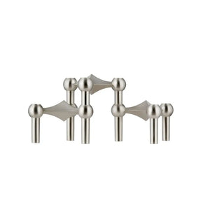 B-Ware Stoff Nagel Kerzenhalter Kerzenständer Set Chrom Skulptur Sammlerstück