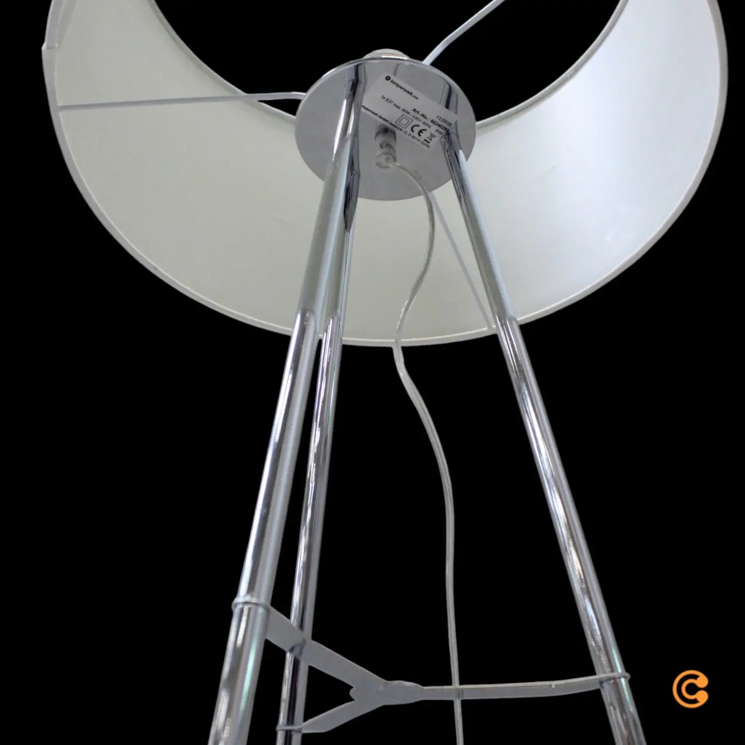 B-Ware Stehleuchte Mariat Stativ Tripod Lampe Textilschirm Stoffschirm Creme Wohnzimmer - 4251096549218
