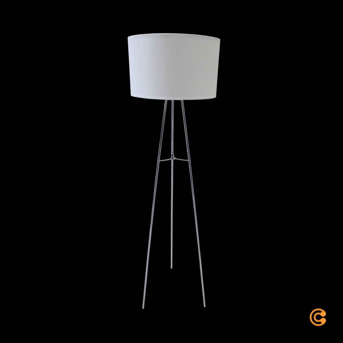 Stehleuchte Mariat Stativ Tripod Lampe Textilschirm Stoffschirm Creme Wohnzimmer - 4251096549218
