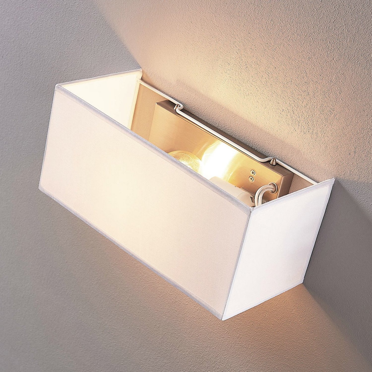 B-Ware Lindby Stoff Wandlampe Adea 30cm Eckig Weiß Wandleuchte Spot Licht Lampe 2 Stück - 4251096545661