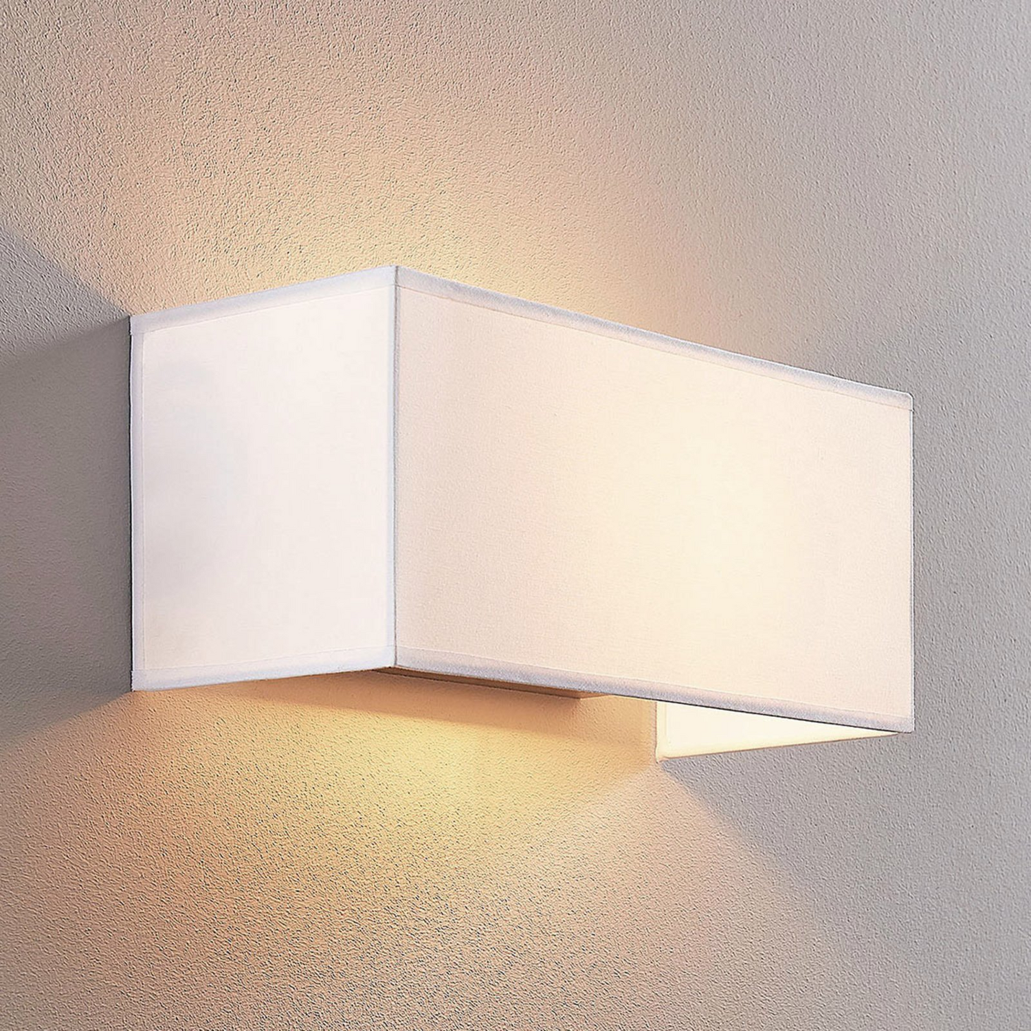 B-Ware Lindby Stoff Wandlampe Adea 30cm Eckig Weiß Wandleuchte Spot Licht Lampe 2 Stück - 4251096545661