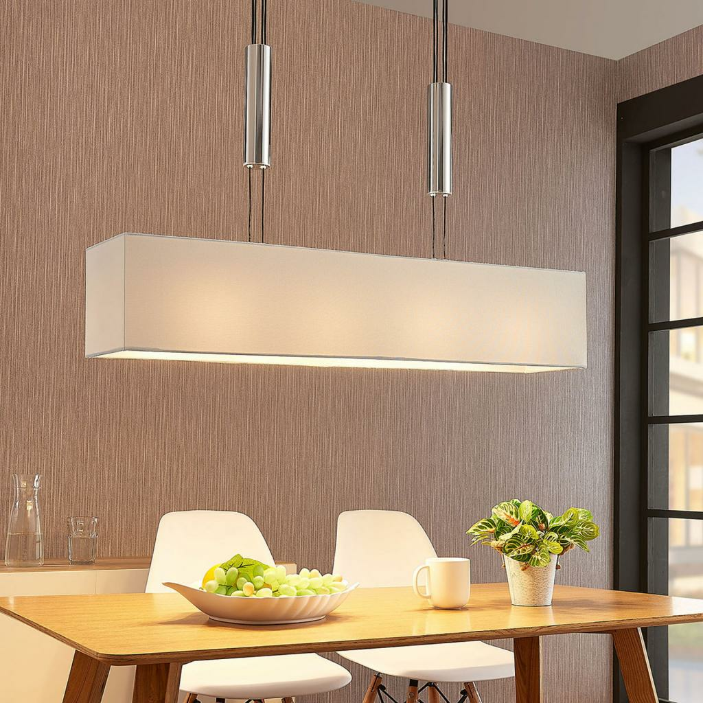 B-Ware Lindby Stoff Pendelleuchte Pendelleuchte Lampe Leuchte Mariat Höhenverstellbar  - 4251096549249