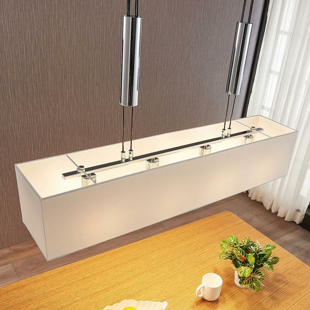 B-Ware Lindby Stoff Pendelleuchte Pendelleuchte Lampe Leuchte Mariat Höhenverstellbar  - 4251096549249