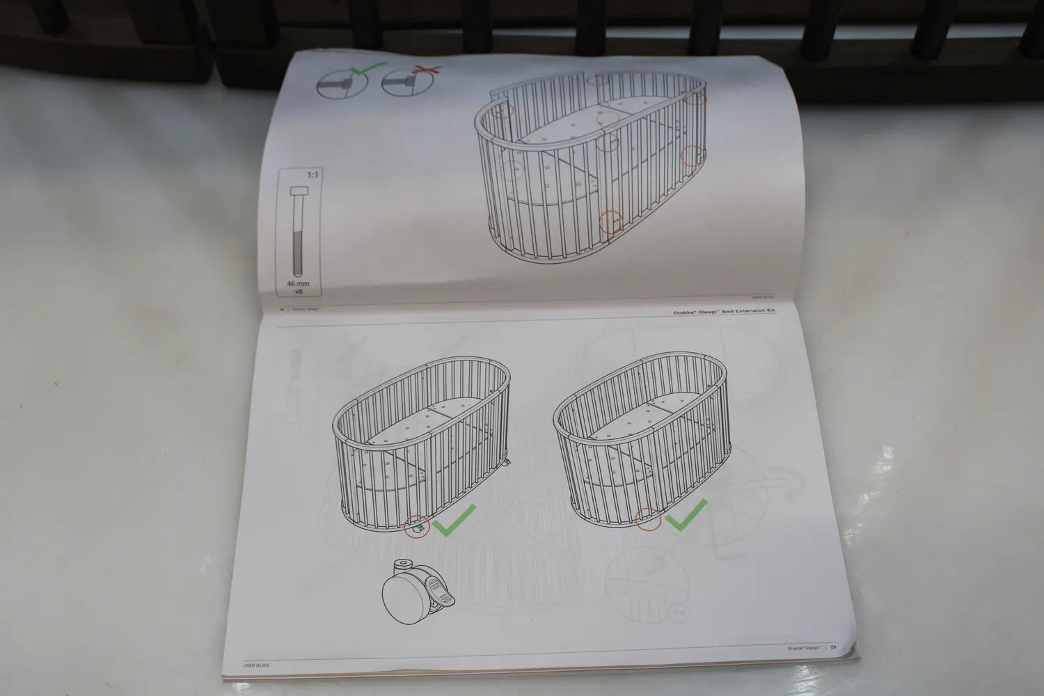 B-Ware Stokke Babybett Kinderbett Sleepi Warm Brown Holz Kinderzimmer Siehe Text/Foto - 7040355914044