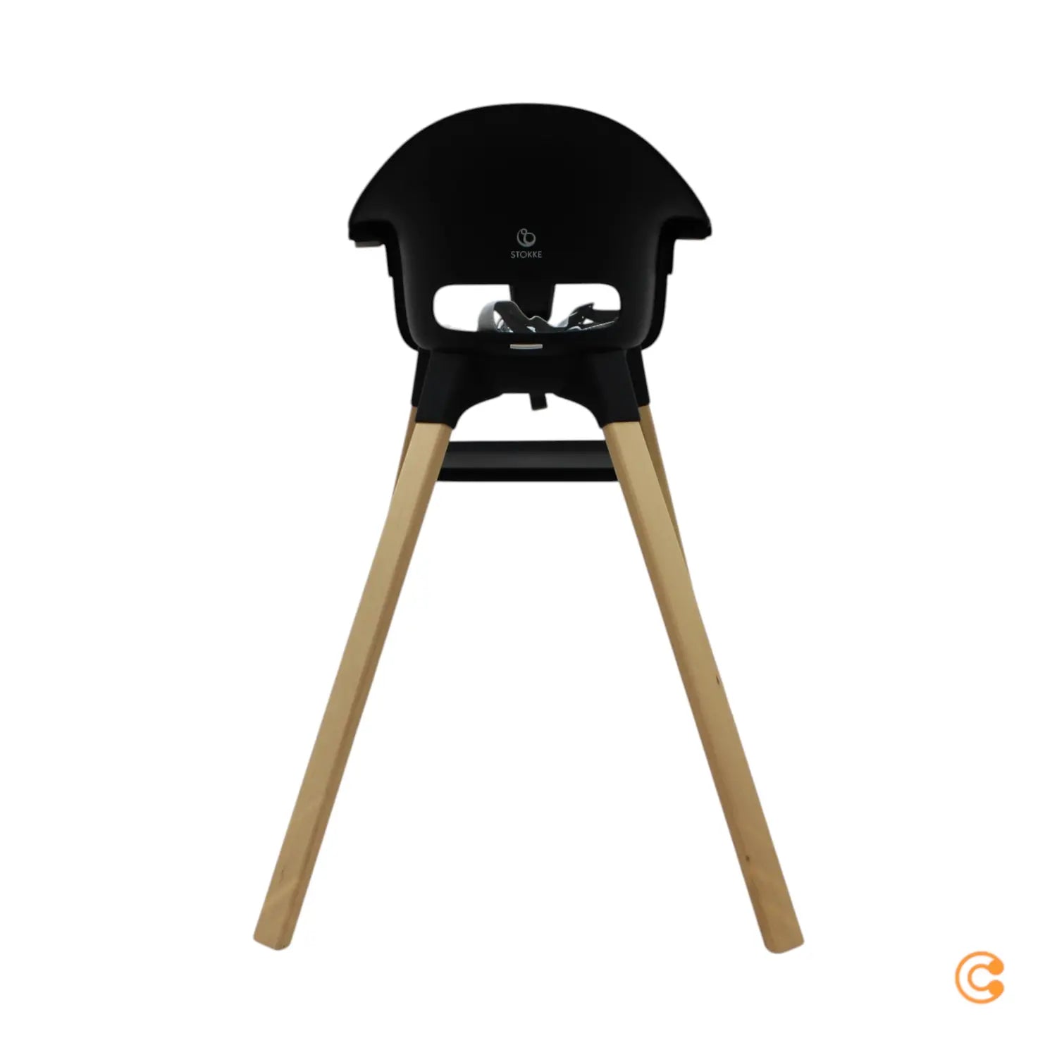 B-Ware Stokke Hochstuhl Stuhl Clikk Black Natural Tablett Sicherheitsgurt Baby Sitz - 2000581831800