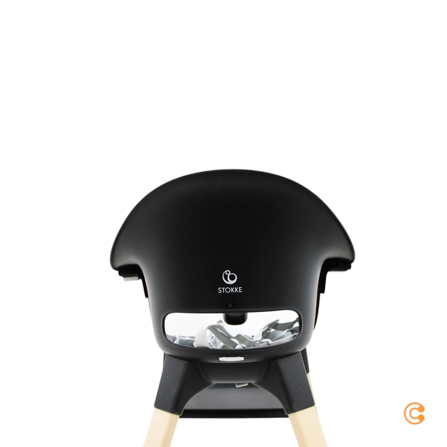 B-Ware Stokke Hochstuhl Stuhl Clikk Black Natural Tablett Sicherheitsgurt Baby Sitz - 2000581831800