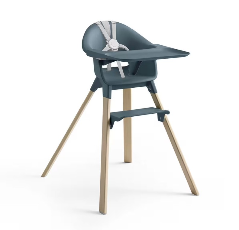 Stokke Clikk Hochstuhl Kinderstuhl Baby Stuhl Fjord Blue Höhenverstellbar B-Ware - 2000581831602