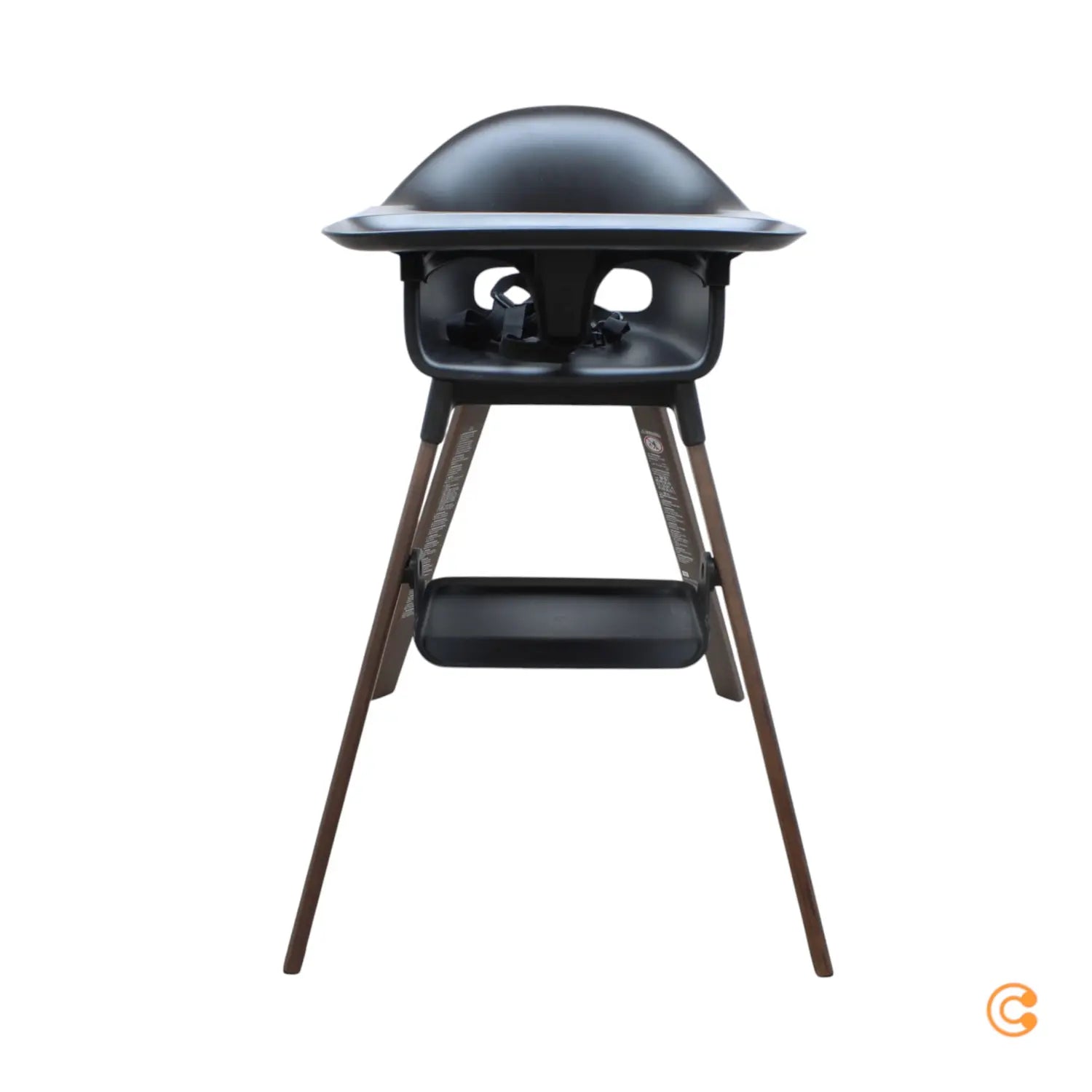 B-Ware Stokke Hochstuhl Kinderstuhl Clikk Midnight Black Tablett Sicherheitsgurt B568