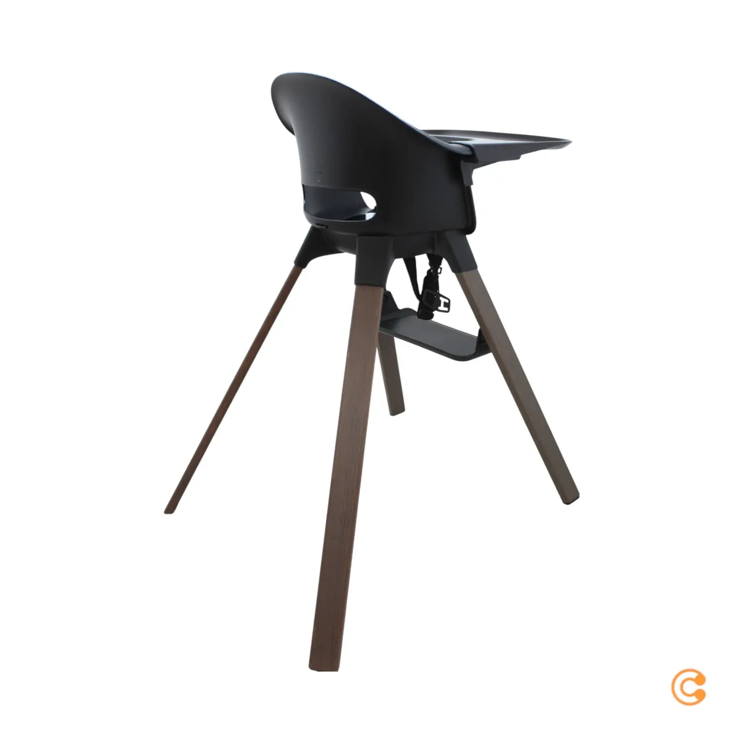 B-Ware Stokke Hochstuhl Kinderstuhl Clikk Midnight Black Tablett Sicherheitsgurt Baby - 7040355520061