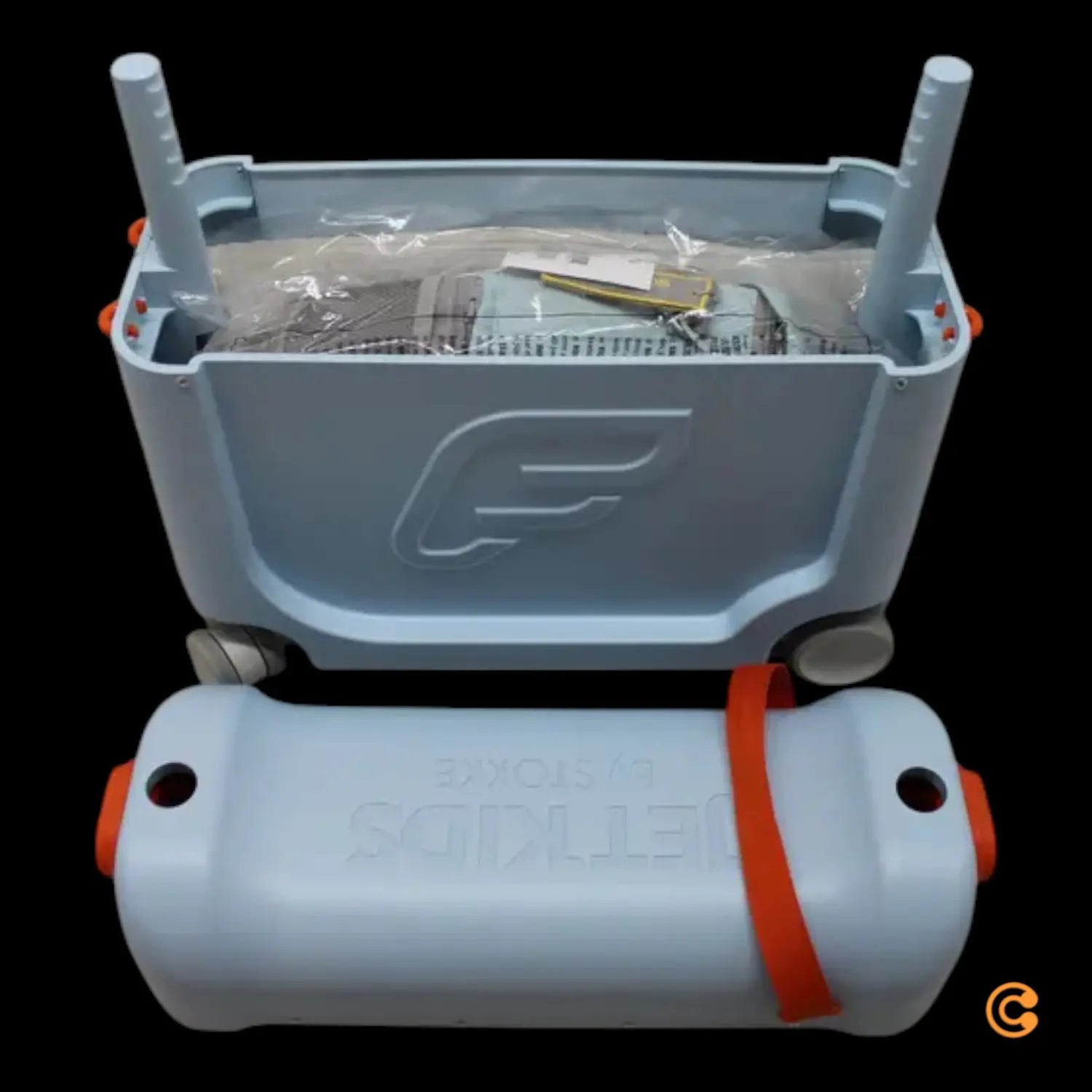 B-Ware Stokke Jetkids Bundle Kinderkoffer Rucksack Reise Set Sky Blue Handgepäck376