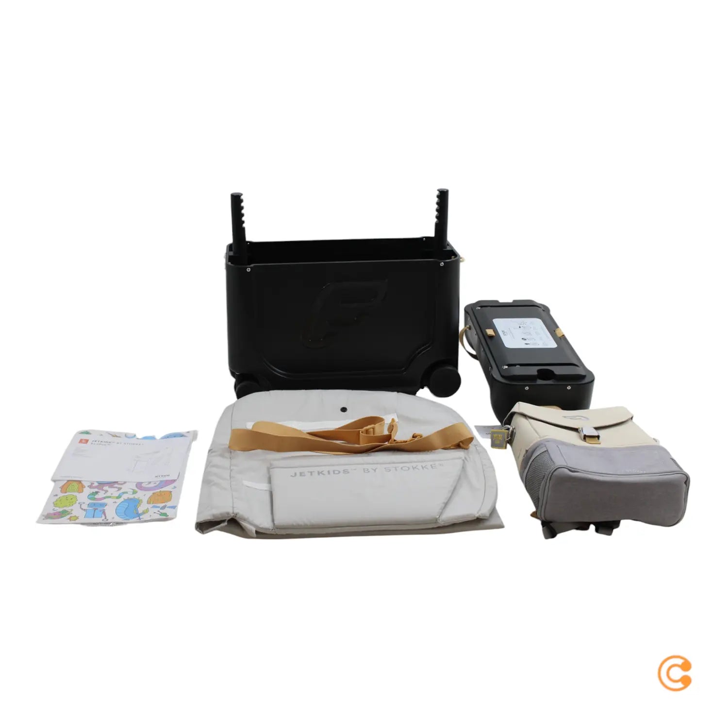 B-Ware Stokke Jetkids Bundle Koffer Kindertrolley Bed Box Crew Rucksack Back Pack Black - 7040355706045