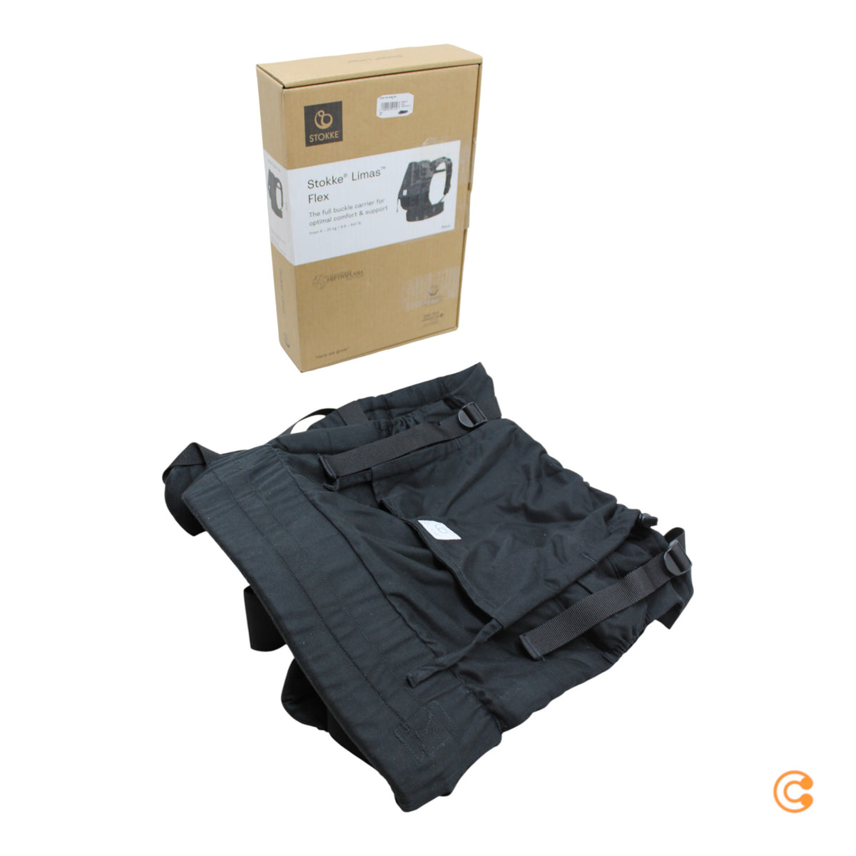 STOKKE Limas Babytrage Tragehilfe Tragetasche Flex Black Baumwolle Kindertrage - 7040356194117