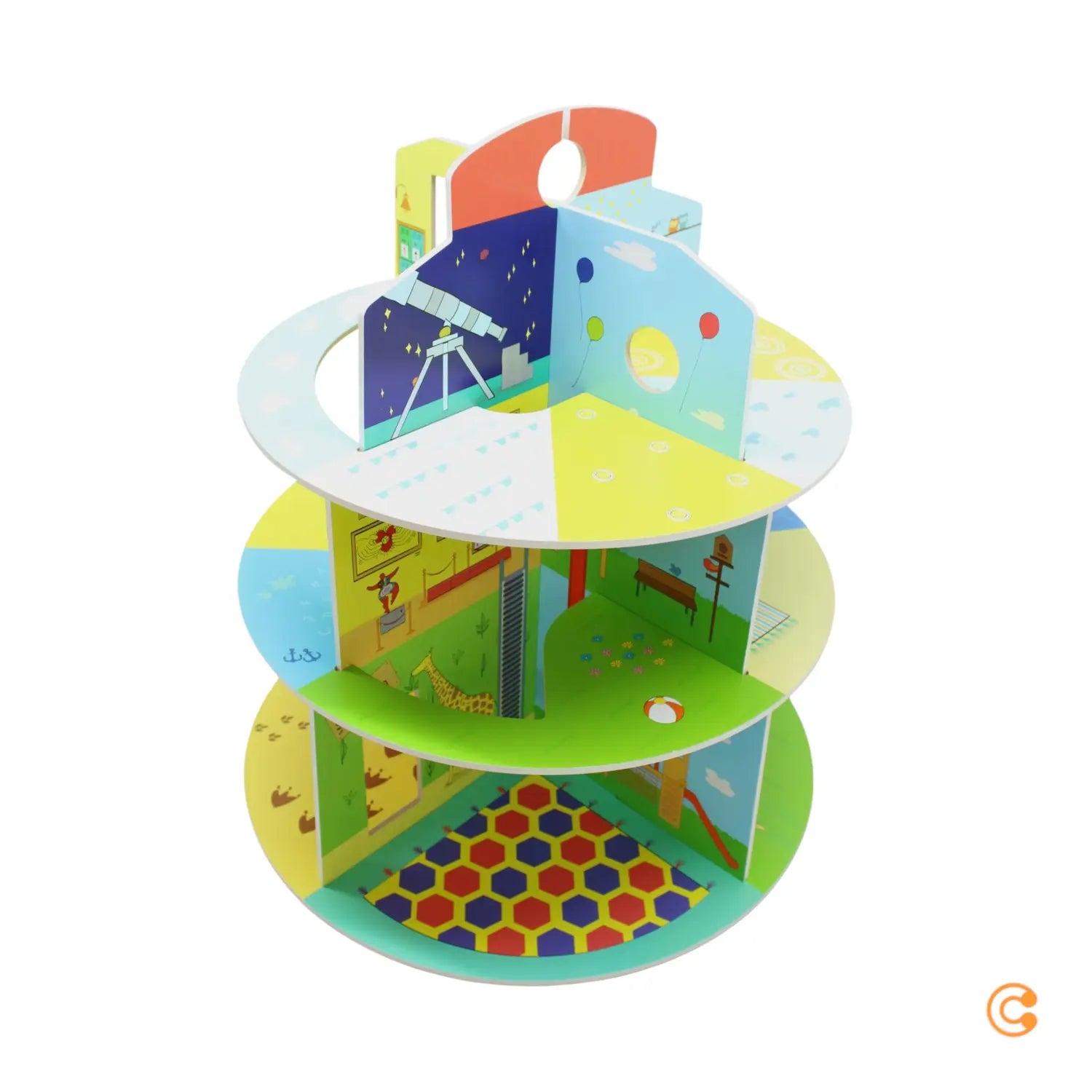 B-Ware Stokke Spielhaus Puppenhaus Mu Table Spieltisch Zubehör Holz Farbenfrohe Räume105 - 7040356275014