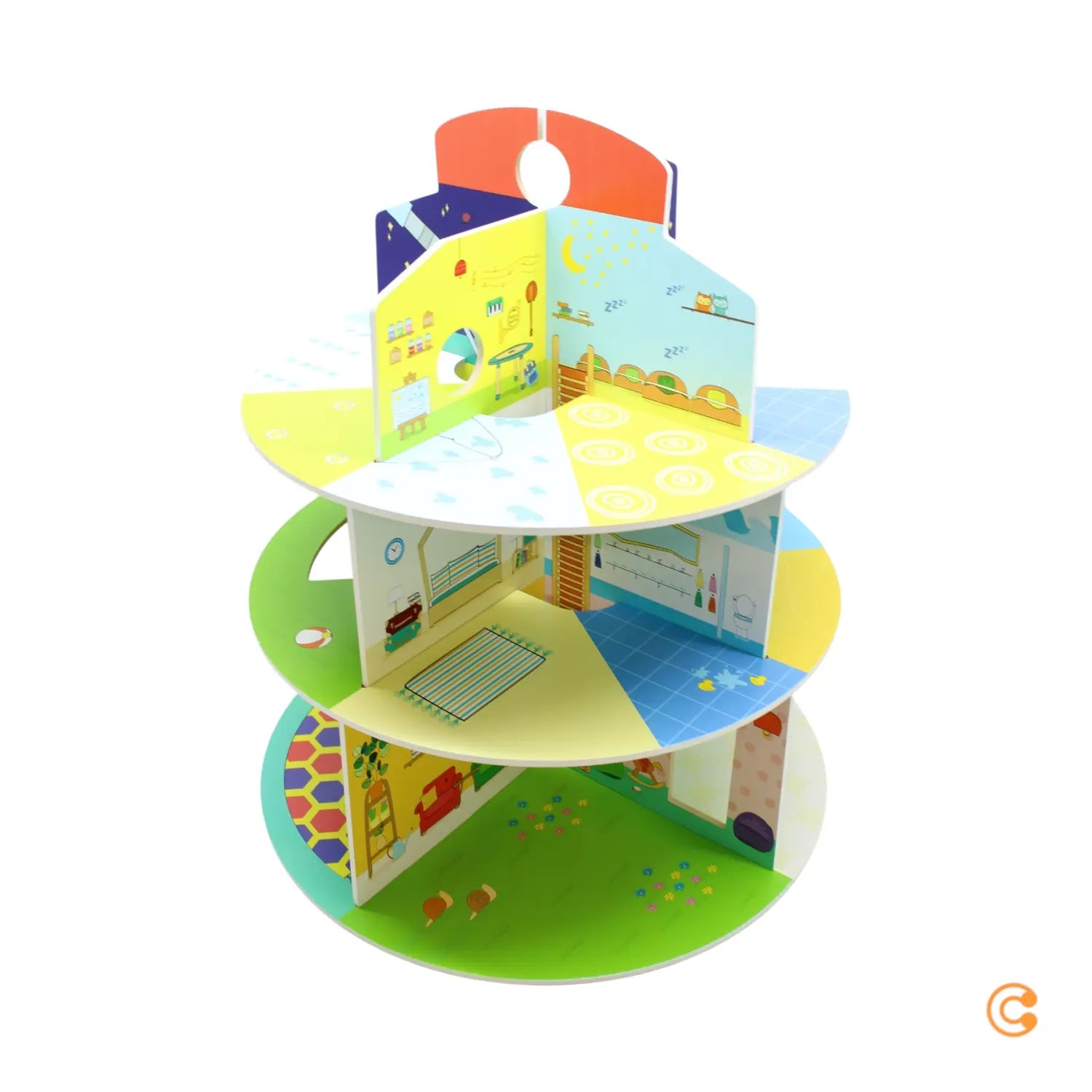 B-Ware Stokke Spielhaus Puppenhaus Mu Table Spieltisch Zubehör Holz Farbenfrohe Räume - 7040356275014