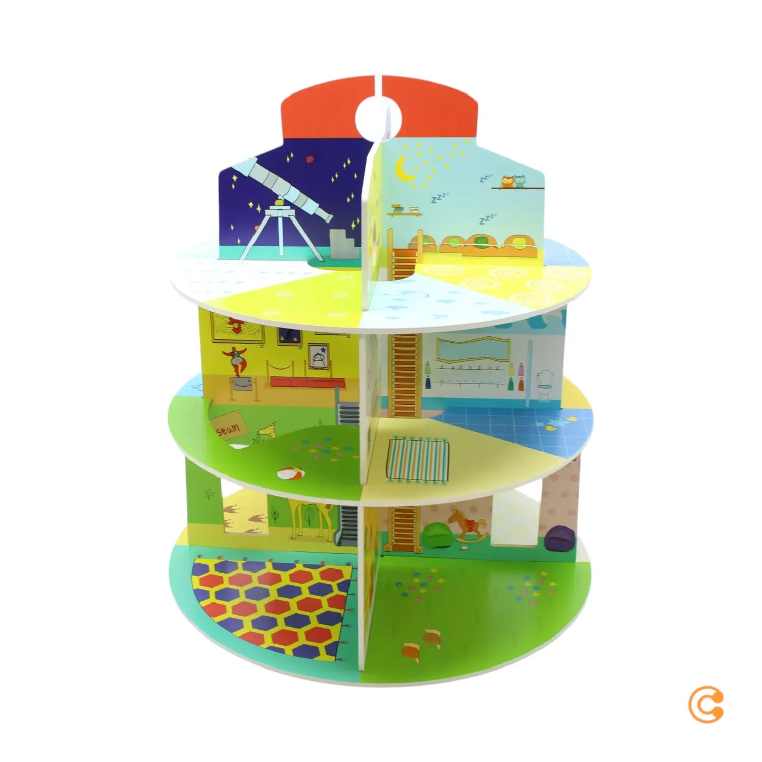 B-Ware Stokke Spielhaus Puppenhaus Mu Table Spieltisch Zubehör Holz Farbenfrohe Räume105 - 7040356275014