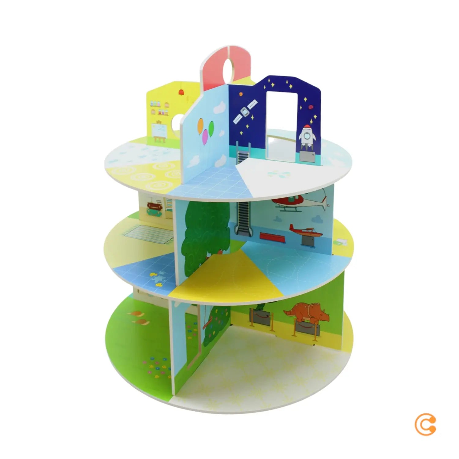 B-Ware Stokke Spielhaus Puppenhaus Mu Table Spieltisch Zubehör Holz Farbenfrohe Räume105 - 7040356275014