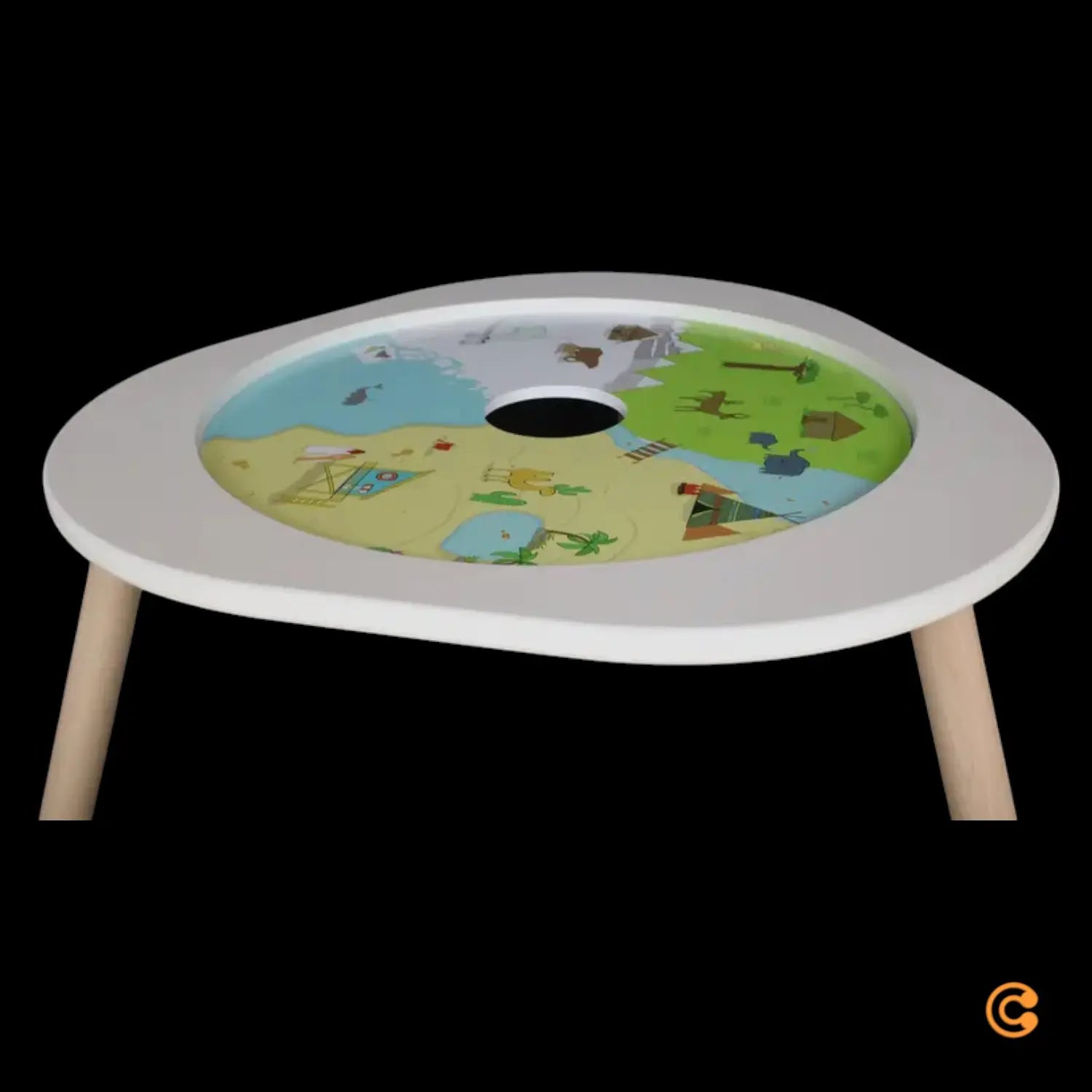 B-Ware Stokke Mu Table V2 Kindertisch Spieltisch Kinderzimmer Weiß Höhenverstellbar Holz - 7040356270019