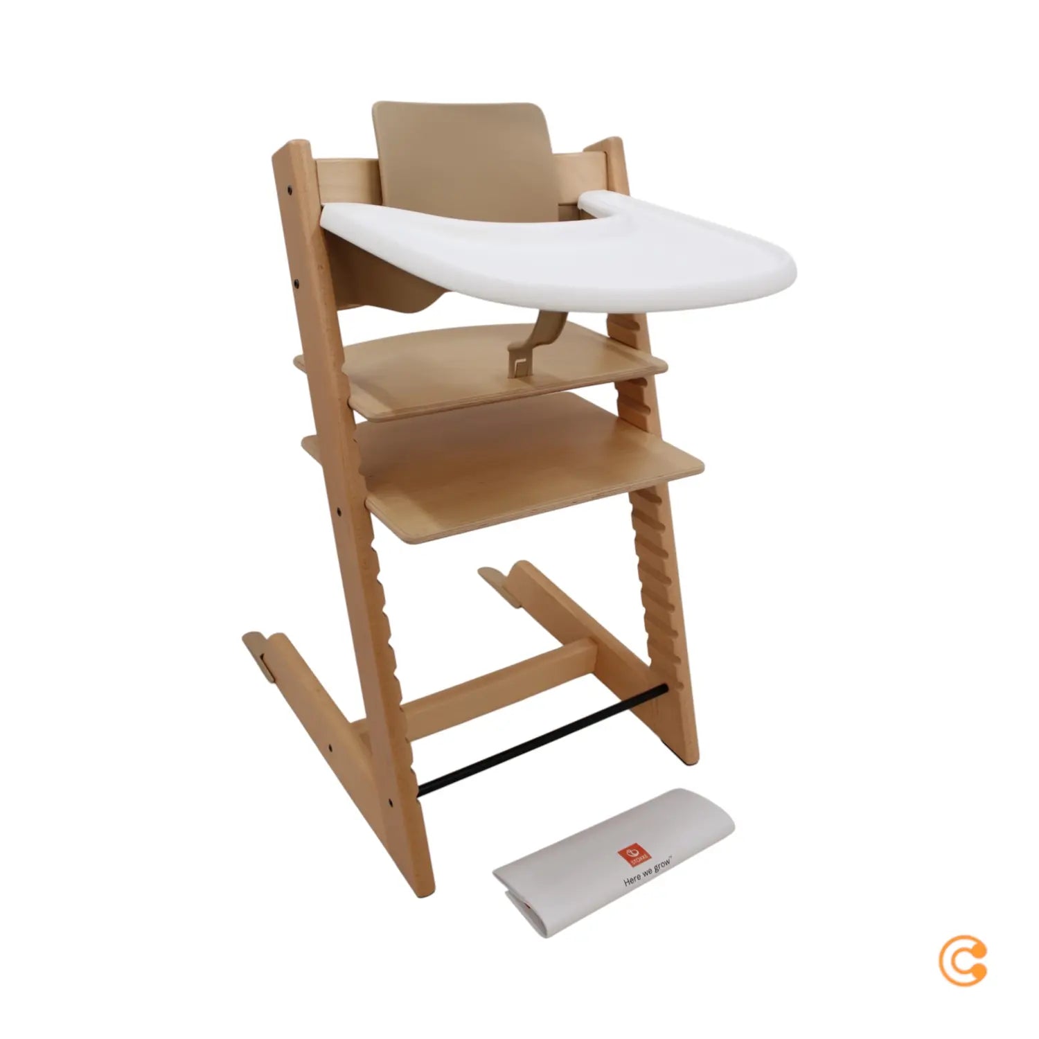 B-Ware Stokke Hochstuhl Kinderstuhl Tripp Trapp Set Baby Set Tablett Natur Beige Tray - 2000587971204